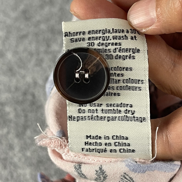 Modcloth Pepaloves Shirtdress Womens Medium Pink Rayon Tropical Beach Aloha - Picture 7 of 13